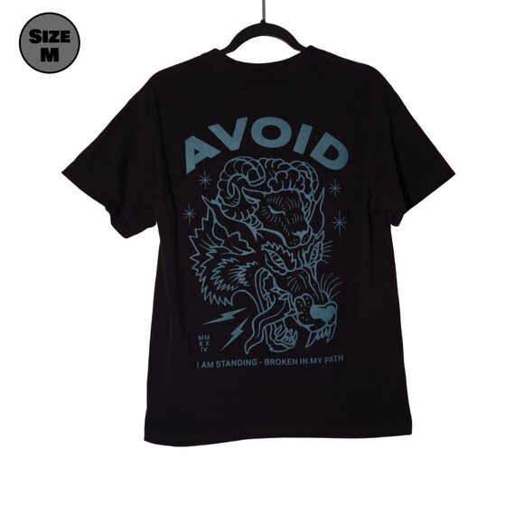 AVOID: I Am Standing - Broken In My Path USED Shirt (M, Black, Metal, Band) - Picture 1 of 8